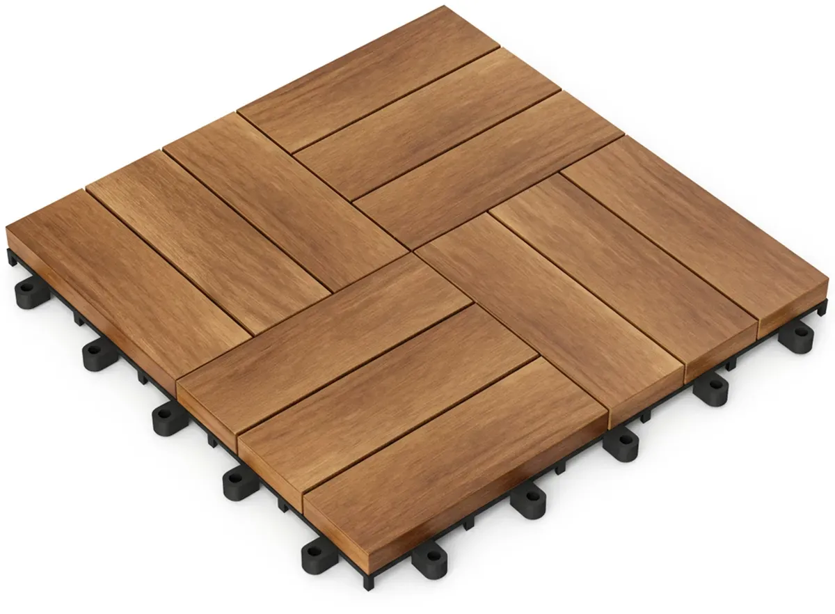 Casaria DEUBA® Holzfliese Stecksystem Akazie Mosaik