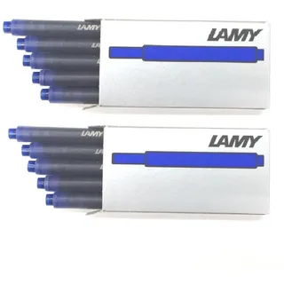 LAMY T10 Tintenpatronen mit großem Tintenvorrat - geeignet für alle Lamy Patronenfüllhaltermodelle - Inhalt 1,25ml je Patrone (blau, 10 Patronen)