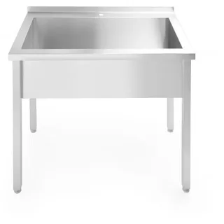 HENDI Spültisch mit Aufkantung: Budget Line 800x600x850mm