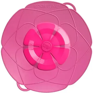 Kochblume - das Original vom Erfinder Armin Harecker M 25,5 cm pink | Überkochschutz für Topfgrößen von Ø 14 bis 20 cm | Set mit Microfasertuch!