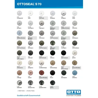 Farbkarte / Farbübersicht Ottoseal S70 | 
