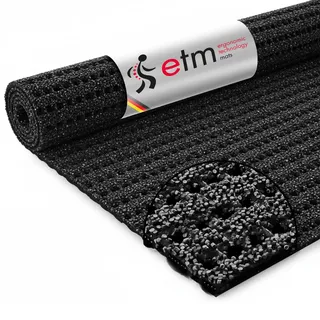 etm Sicherheitsmatte gegen Glätte - Outdoor Teppich mit Rutschfester Granulat Beschichtung - Antirutschmatte für Außenbereich - 120 cm Breite und viele Farben und Längen (10 m, anthrazit)