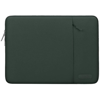 MOSISO Laptop Sleeve Hülle Kompatibel mit MacBook Air 13 Zoll M3 A3113 M2 A2681 M1 A2337 A2179 A1932/Pro 13 M2 M1 A2338 A2251 A2289 A2159 A1989,Polyester Vertikale Stil Laptoptasche, Mitternacht Grün