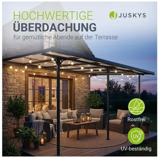 Juskys Terrassendach Borneo 550 x 300 cm dunkelgrau