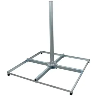 PremiumX Balkonständer PROFI 4x 50x50cm Stahl 1m Mast 60mm SAT Flachdach-Ständer Halterung für Satelliten-Schüssel