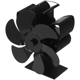 Ofenventilator Soba Fanı Aluminiumoy 6 Ofenventilator Selbststartender Hochtemperatur-Andrgy-Effizienz-Wärmebetriebener Ventilator für Zuhause Schwarzer Durchmesser 152 Mm