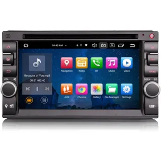 GONFEN 8-Kern Android 14 Doppel Din Autoradio mit IPS-Bildschirm 2 Din GPS Navi Unterstützung Kabelloses Carplay Android Auto Bluetooth DVD WiFi 4G DAB+ Radio RDS 4GB RAM+64GB ROM