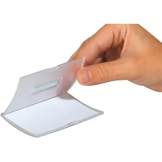 Durable Click Fold Namensschilder mit Kombiklemme 9,0 x 5,4 cm