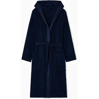 Emporio Armani Sponge Bathrobe Bademantel - Navy - XL,