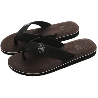 Generisch Herren Zehentrenner Bequeme Slip on Flip Flops Strand Surfen Sandalen Beach Badelatschen Rutschfest Leicht Hausschuhe Pantoletten Flache Cool Drag Freizeitsandale&Outdoorsandalen - 43 EU