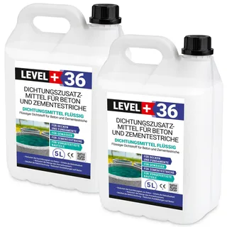 Level + Dichtsungsmittel Flüssig für Beton und Zementestriche 10 l