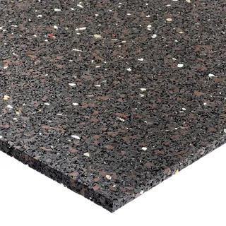 ANRO Antivibration Matte Bautenschutzmatte Antirutschmatte Fallschutzmatten Terrassenpads Gummi schwarz 600x600x10mm