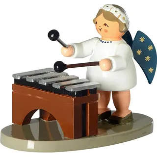 KWO Kunstgewerbe-Werkstätten Olbernhau GmbH KWO - Engel mit Xylophon, Holzkunst, 5cm