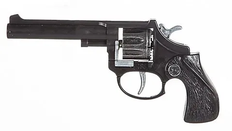 Spielzeugpistole "Cowboy", schwarz/grau, 18 cm