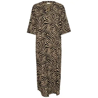 Kaffe Kleid Freizeitkleider Chinchilla/Black Animal Print 38