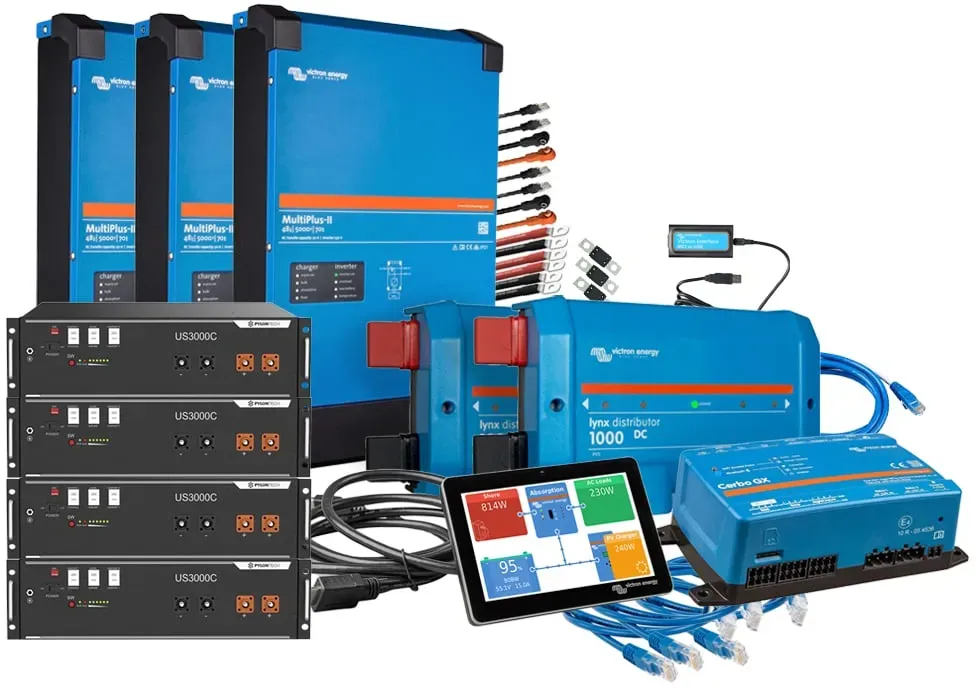 Offgridtec Backup-Kit 3-phasig 14kWh mit Pylontech US3000C Akku Victron MultiPlus-II 48/5000 - 0% MwSt. (gemäß§12 Abs.3 UstG**)