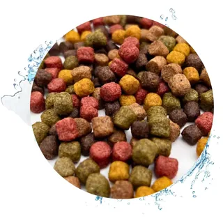 Warnick's Koifutter 10-Sorten-Mix mit Spirulina - 5 L, 6 mm - Fischfutter für Koi & Zierfrische - schwimmend & sinkend, gut verdaulich