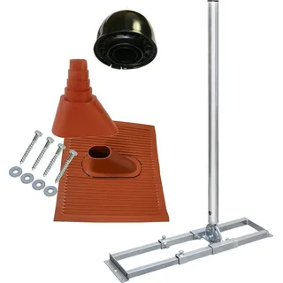 PremiumX PROFI X100-48K SAT Dach-Sparren-Halter mit Kabeldurchführung für Satelliten-Antenne Satellitenschüssel | Komplett Set für die