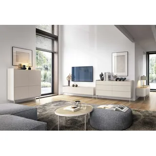 99rooms Velen Wohnzimmerset Beige Eiche Riviera