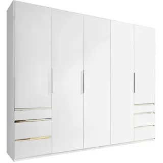 Level 250 x 216 x 58 cm weiß mit Schubladen