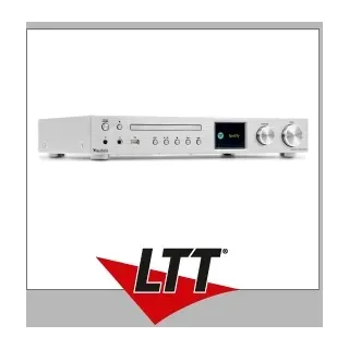 Audizio Bozen Internet-Receiver mit Verstärker, DAB+ und CD-Player Aluminium