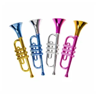 BEMIRO 4 Stück Kinder Trompete Spielzeug - ca. 36 cm