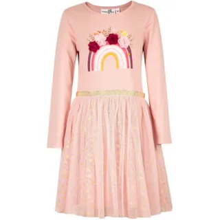 happy girls HAPPY GIRLS, "dress", Mädchen, Gr. 104, EURO-Größen, rosa (dusty rose), Stoff, 100% Baumwolle, normal, Kleider,