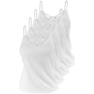 Yenita® Damen Unterhemden 4 Stück, aus Baumwolle
