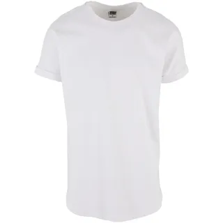 URBAN CLASSICS Long Shaped Turnup Tee weiß S