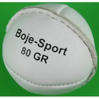 Boje Sport Schlagball aus Leder, 80g, weiß, für Kinder, Leichtathletik, Wettkampf und Training, Schulsport