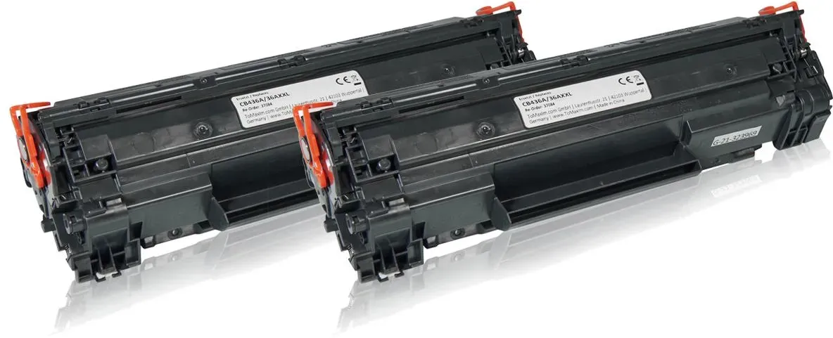 Sparset kompatibel zu HP CB436A / 36A XL enthält 2x Tonerkartusche