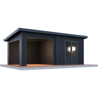 Wolff Finnhaus WPC-Haus Tona 6030 - 28 mm Anthrazit