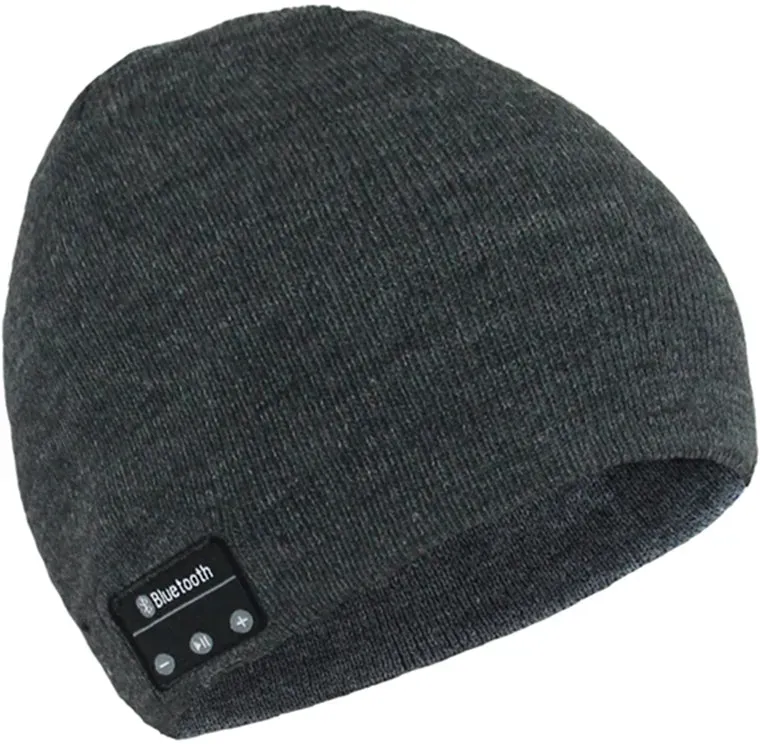 Digger Beanie: Stilvolle Kopfbedeckung mit Bluetooth Kopfhörer für Wärme und Stil in jeder Jahreszeit! - Grey