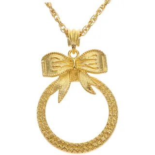 DECORNIJIA Lupenkette Facher Vergrößerung Tragbare Metall Leselupe Anhänger Modische Lupe Halskette Für Lesen Handwerk Karten Und Kleine Schrift Elegant Goldener Schmetterling Schmuck