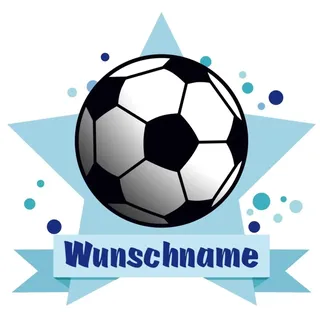 Samunshi® Fussball Aufkleber mit Namen Autoaufkleber Namensaufkleber Kinder - 30x26cm mehrfarbig