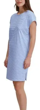 Calida Lovely Nights Short Sleeve Nightdress Hellblau Baumwolle Small Damen