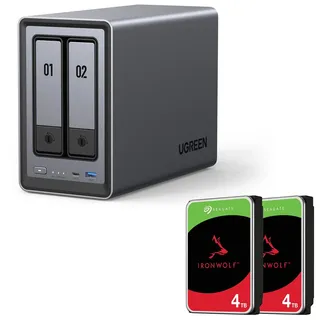 UGREEN NASync DXP2800 NAS System 2-Bay inkl. Seagate Festplatte 8 TB (2 x 4 TB)