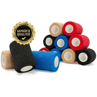 Axion Selbstklebende Haftbandagen 7,5 cm x 4,5m axion - Effektive Unterstützung & Kompression für verletzte Körperregionen - Flexibles & atmungsaktives Material - Einfache Anwendung ohne extra Befestigung