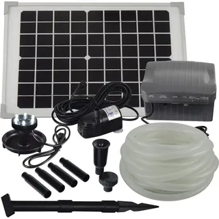 Agora-Tec Agora-Tec® Solar Bachlauf - Pumpen - Set mit Akku und LED Licht AT-10W-BLH-V2.0