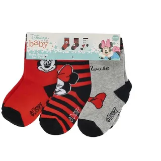 Disney Minnie Mouse Socken Baby-Socken – 3er-Pack weiche & bequeme Söckchen 86/92