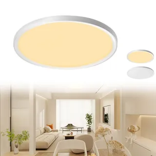 ACXIN LED Deckenleuchte Flach Rund Badlampe Deckenlampen Modern Lampe für Badezimmer, Schlafzimmer, Küche, IP44 Wasserfest, Kaltweiß