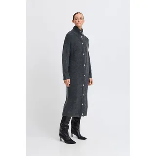 b.young Strickjacke BYMARIANNE LONG CARDIGAN - gemütliches Strickkleid / Strickjacke grau S