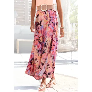 LASCANA Maxirock Damen Floral Pink 42