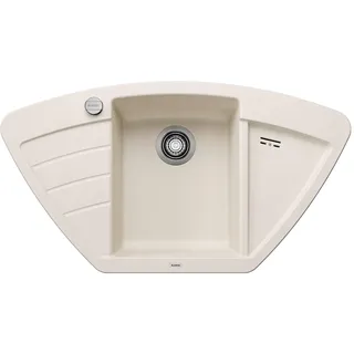 Becken mittig mit Ablauffernbedienung softweiß (527211)