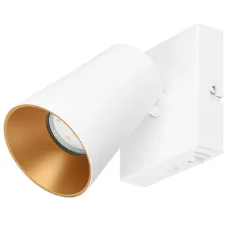 TRIO Leuchten LED Wandleuchte, Dimmfunktion, LED wechselbar, Warmweiß, Spot Wand-Strahler innen, kleine Bett Leselampe dimmbar, Ø 8cm weiß