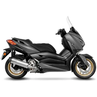 LeoVince Lv One Evo Yamaha X-max 300/tech Max 21-22 Ref:14375ek Stainless Steel&carbon Homologierter Schalldämpfer - Black / Silver - Homologated
