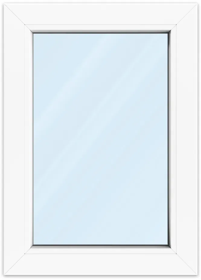 Fenster 50x70 cm, Kunststoff Profil aluplast IDEAL® 4000, Weiß, 500x700 mm, einteilig festverglast, 2-fach Verglasung, individuell konfigurieren