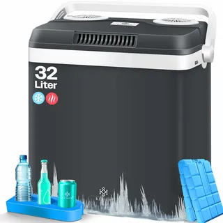 Kesser KESSER® 32 L Kühlbox 12V, 230V Stecker, Mini-Kühlschrank Thermoelektrische Warmhaltebox