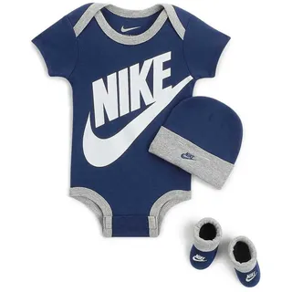 Nike Kids Nike Kinder Futura Logo 3pc Set Bodysuit, Blue Void, 0-6M 50-68CM