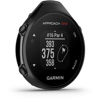 Garmin Approach G12 - GPS-Golfgerät mit Entfernungsangaben zum Grün & zu Hindernissen. 1,3“ Display, Messung & Aufzeichnung von Schlagweiten. 30 h Akku, für 42.000 Golfplätze weltweit, Schwarz